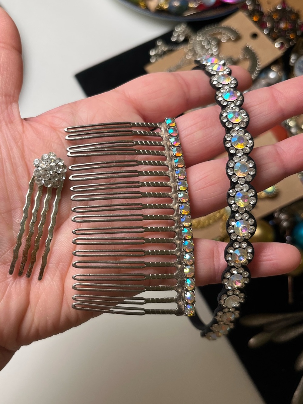 NWOT Y2K Rhinestone Hair Accessories Bundle